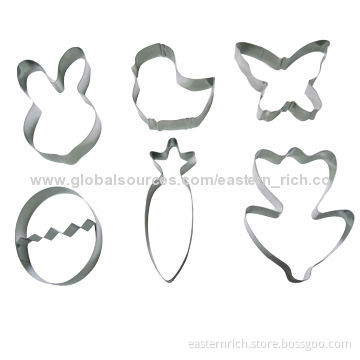 6pc cookie cutter set, Easter